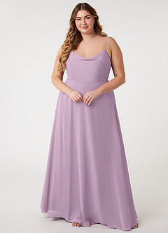 Azazie Daenerys Jurken voor bruidsmeisjes Jurk van Chiffon met A-Lijn Frock Blauweregen image8