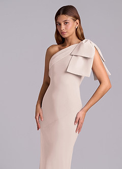 Azazie Yuanna Bridesmaid Dresses Rose Petal Mermaid One Shoulder Chiffon Dress image7