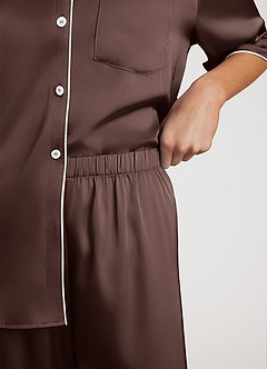 front Ensamble de Pyjama Manches Courtes en Satin