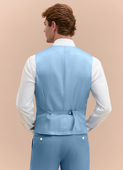 front James Azul Acero Chaleco de traje