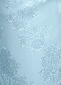 Azazie Larsa Bridesmaid Dresses Sky Blue Mermaid Ruched Floral Jacquard Burnout Dress image7