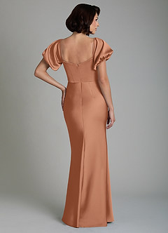 Azazie Lea Bridesmaid Dresses Bronzer Mermaid Off the Shoulder Stretch Satin Convertible Dress image2