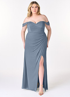 Azazie Tessa Bridesmaid Dresses Twilight Sheath Sweetheart Off-The-Shoulder Mesh Convertible Dress image8