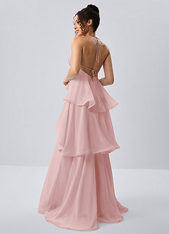 Eliaofen Trübes Rosa A-Linien-Chiffon-Rüschen-Sonnenkleid image2