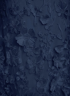 Azazie Lotta Mother of the Bride Dresses Dark Navy Mermaid Off the Shoulder Lace Dress image7