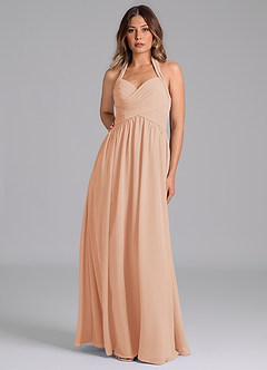 Azazie Darlyn Bridesmaid Dresses English Rose A-Line Sweetheart Neckline Chiffon Dress image5