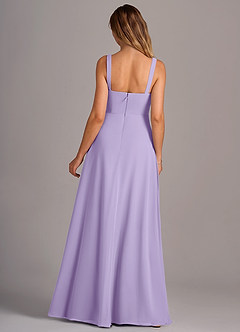 Azazie Debra Bridesmaid Dresses Lilac A-Line with Pockets Chiffon Convertible Dress image6