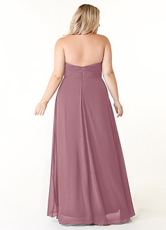 Azazie Tessie Bridesmaid Dresses Vintage Mauve A-Line V-Neck Pleated Chiffon Dress image7