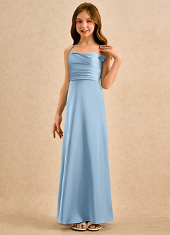Azazie Kandi Girls Formal Final Sale Dusty Rose A-Line Sweetheart Neckline Stretch Satin Dress image5