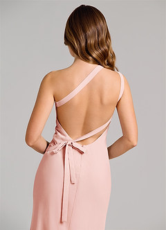 Azazie Monroe Brudtärnklänningar Klä av Tubklänning i Chiffong Ena axeln Rosett image6