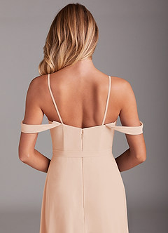 Azazie Aaron Jurken voor bruidsmeisjes Converteerbaar Jurk van Chiffon met A-Lijn Off the Shoulder Engelse Roos image9
