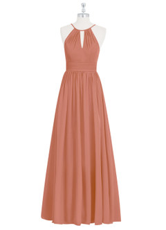 Azazie Cherish Bridesmaid Dresses MAI TAI A-Line Pleated Chiffon Dress image6