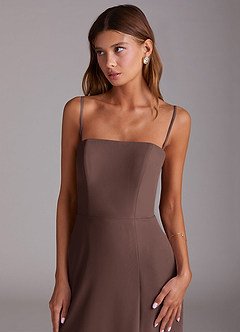 Azazie Wren Bridesmaid Dresses Ganache A-Line Strapless Chiffon Dress image2