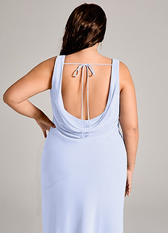 Azazie Rylina Brudtärnklänningar Klä av Sjöjungfru i Chiffong Plisserad Lavendel image12