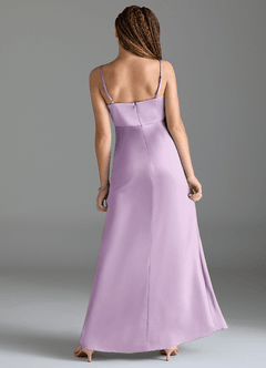 Azazie Maci Junior Klä av Sjöjungfru i Stretch Satin Plisserad image2