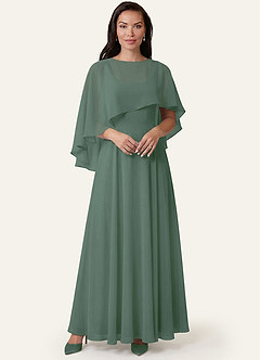 front Azazie Matching Color Wren Chiffon Wrap