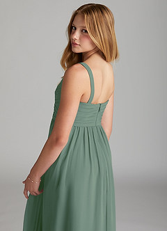 Azazie Chanel Junior Eucalyptus A-Line Sweetheart Neckline Chiffon Dress image5