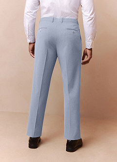 front Savile Light Blue Wool Blend Dress Pants
