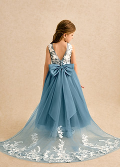 Azazie Mixie Flower Girl Dresses Bermuda Ball-Gown Lace Dress image1