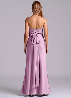 Azazie Ailanie Brudtärnklänningar Klä av Tubklänning i Stretch Satin Axelbandslös Blåregn image7