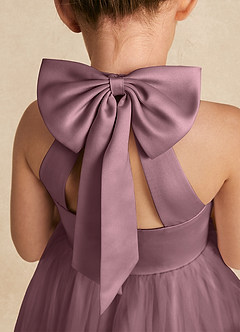 Azazie Bev Flower Girl Dresses Vintage Mauve A-Line Convertible Tulle Dress image5