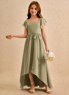 Azazie Milly Girls Formal Flower Girl Klänningar Klä A-Line i Chiffong Plisserad image4