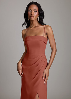 Azazie Aretha Brudepigekjoler En streg Stropløs Chiffon Gulv-længde Kjole image3