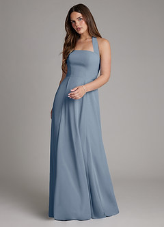 Azazie Irina Vestidos de damas de honor Vestido de Crepúsculo de Gasa de Línea A con Plisado image1