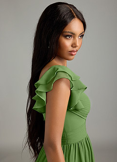 Azazie Anaya Bridesmaid Dresses Basil A-Line Sweetheart Neckline Chiffon Dress image7