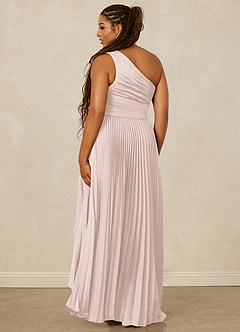 Christian Siriano Bridal for Azazie 1008 Bridesmaid Dresses Blushing Pink A-Line One Shoulder Stretch Satin Dress image10