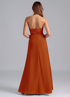Azazie Odie Bridesmaid Dresses Paprika A-Line Chiffon Dress image2