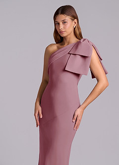 Azazie Yuanna Bridesmaid Dresses Vintage Mauve Mermaid One Shoulder Chiffon Dress image7