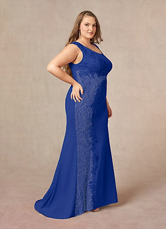 Azazie Juliane Mère de la mariée Robes Robe Sirène en Dentelle Paillettes Bleu Roi image9