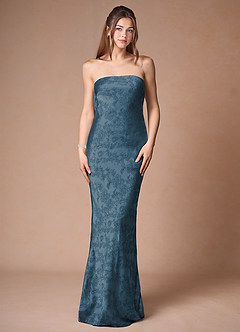 Ondine Navy Black Strapless Dress image2
