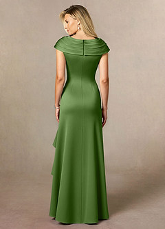 Azazie Anderson Suknie dla Matki Panny Młodej Linia A Pofałdowany Satyna elastyczna Długość podłogi Sukienka image2