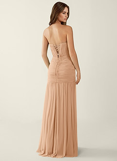 Blairen Nude Robe de bal en tulle froncée à la main image2