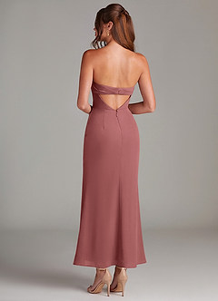 Azazie Leonis Bridesmaid Dresses Amethyst Mermaid Strapless Chiffon Convertible Dress image5