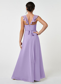 Azazie Emily Junior Lilac A-Line Ruched Chiffon Dress image2