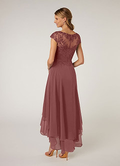 Azazie Shonda Mother of the Bride Dresses Desert Rose Lace Chiffon Dress image5