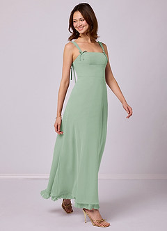 Barbie ♥ Azazie Bridesmaid Dresses Agave A-Line Pleated Chiffon Dress image1