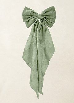 front Matching Color Floral Burnout Bow Hair Clip