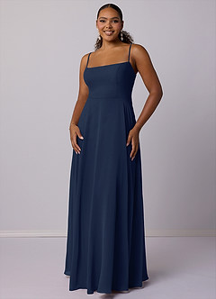 Barbie ♥ Azazie Bridesmaid Dresses Dark Navy A-Line Chiffon Dress image7