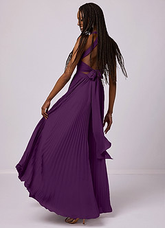 Barbie ♥ Azazie Bridesmaid Dresses Grape A-Line Pleated Chiffon Dress image4