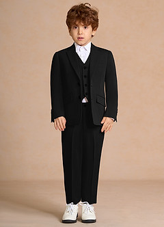 front Oliver Black Boys 3-Piece Suit