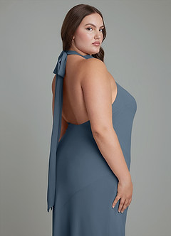 Azazie Velli Bridesmaid Dresses Neptune Mermaid High Neck Chiffon Dress image14