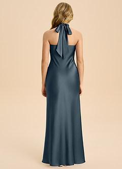 Azazie Chickie Junior Etui Plissee Stretch-Satin Kleid Zwielichtviolett image2