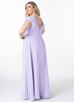 Azazie Omari Bridesmaid Dresses Lilac A-Line Chiffon Dress image8