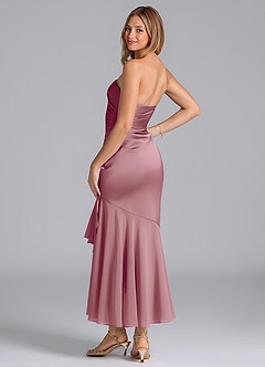 Azazie Danie Jurken voor bruidsmeisjes Jurk van Chiffon met Kolom Strapless Vintage Mauve image2