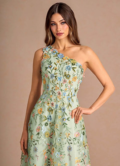 Maribela Light Green Midi Dress image6