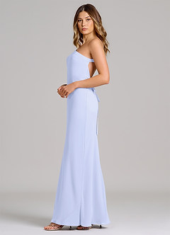 Azazie Monroe Suknie dla druhen Osłona Jedno ramię Szyfon Do ziemi Sukienka image5